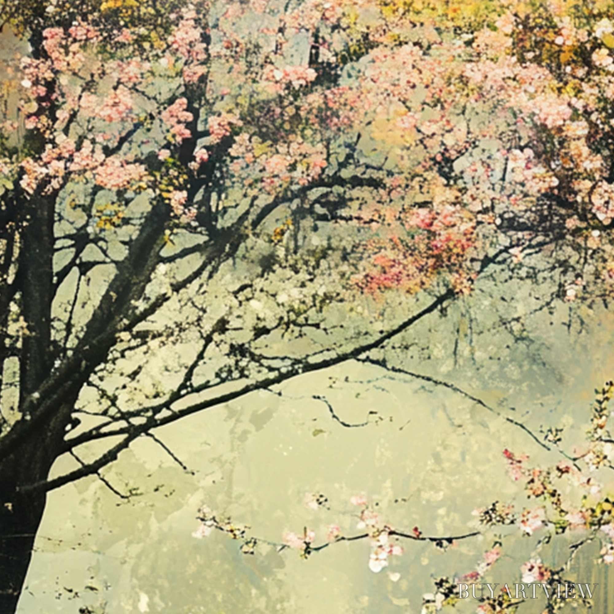 ARTOVITAS Spring Reverie – Impressionist Floral Landscape Oil Painting - image 6
