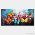 ARTOVITAS Butterfly Waltz – Colorful Butterfly and Floral Impasto Oil Painting - image 1
