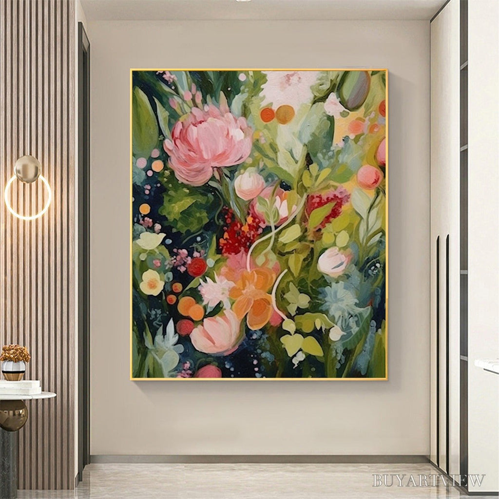 ARTOVITAS Blooming Rhapsody – Textured Floral Oil Painting - image 2