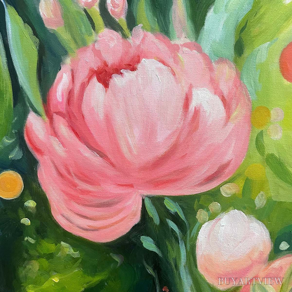 ARTOVITAS Blooming Rhapsody – Textured Floral Oil Painting - image 3