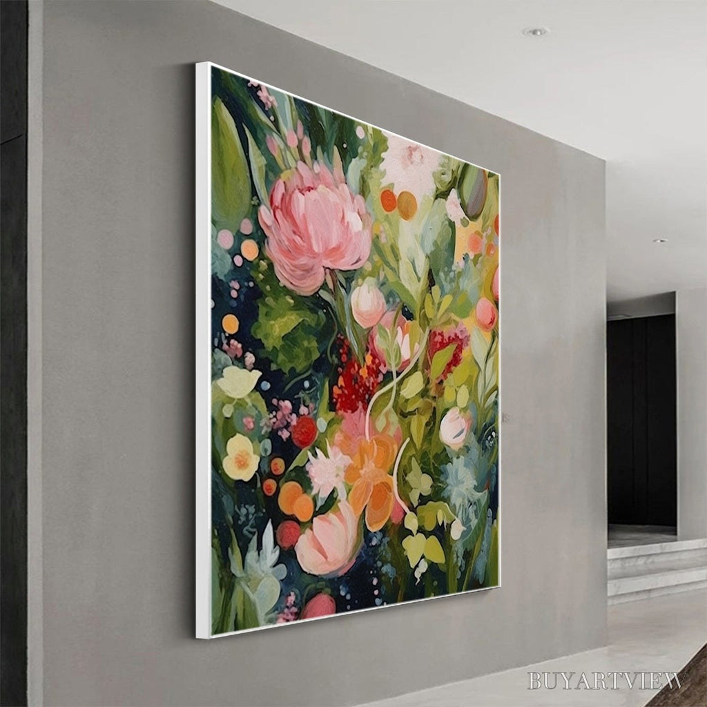 ARTOVITAS Blooming Rhapsody – Textured Floral Oil Painting - image 4