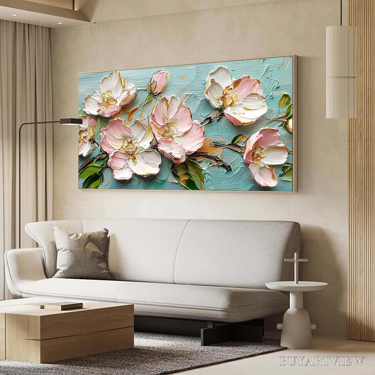 ARTOVITAS Blossom Serenade – Textured Impasto Floral Oil Painting - image 6