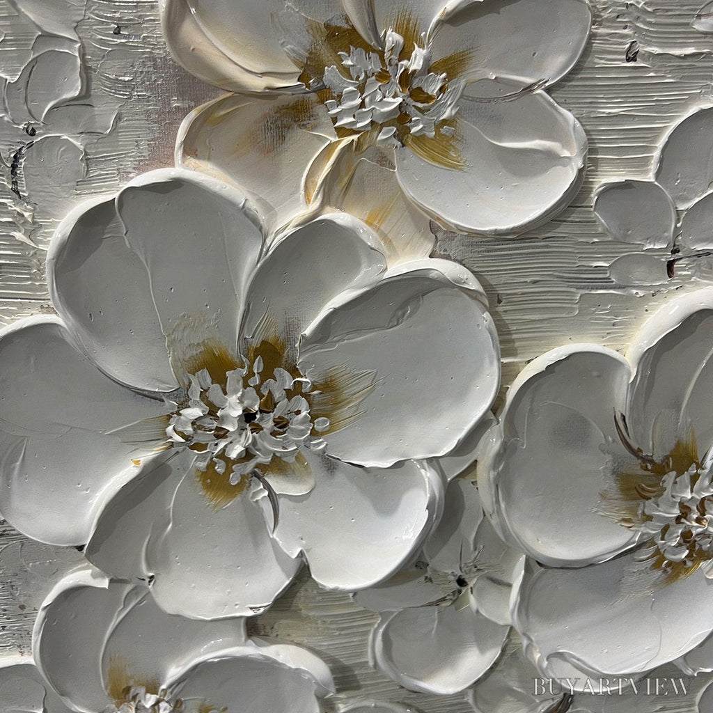 ARTOVITAS Blossom Serenade – Textured Floral Oil Painting - image 3