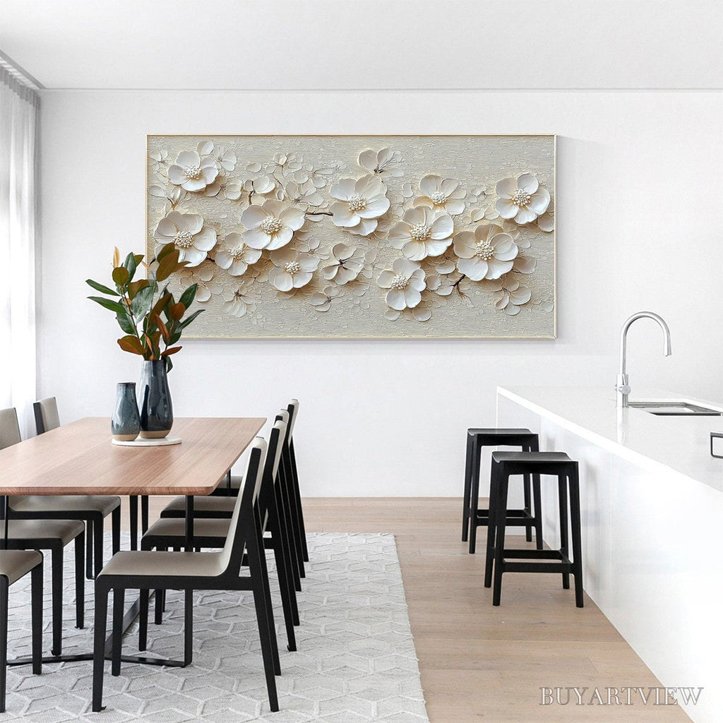 ARTOVITAS Blossom Serenade – Textured Floral Oil Painting - image 4