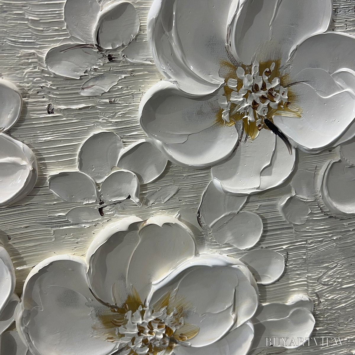 ARTOVITAS Blossom Serenade – Textured Floral Oil Painting - image 6