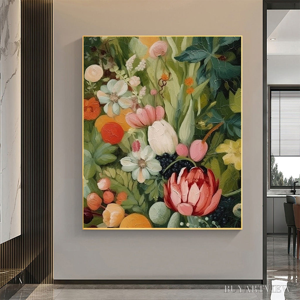 ARTOVITAS Garden'S Grace – Textured Floral Still Life Oil Painting - image 2