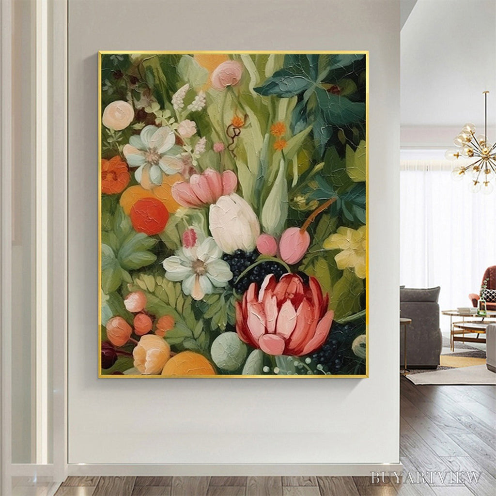 ARTOVITAS Garden'S Grace – Textured Floral Still Life Oil Painting - image 6