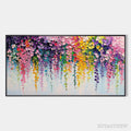 ARTOVITAS Cascade of Color – Textured Impasto Floral Oil Painting - image 1