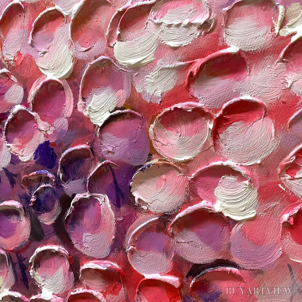 ARTOVITAS Cascade of Color – Textured Impasto Floral Oil Painting - image 6
