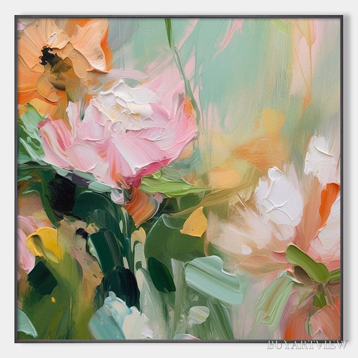 ARTOVITAS Blooming Romance – Impressionistic Floral Oil Painting - image 1