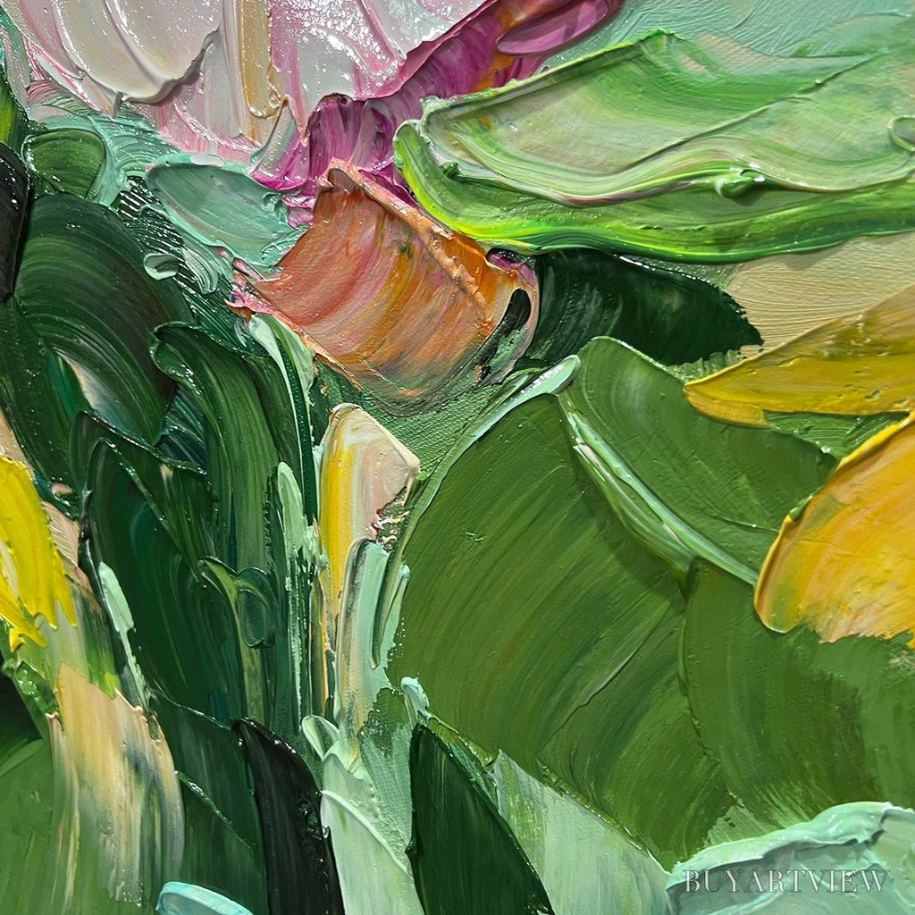 ARTOVITAS Blooming Romance – Impressionistic Floral Oil Painting - image 3