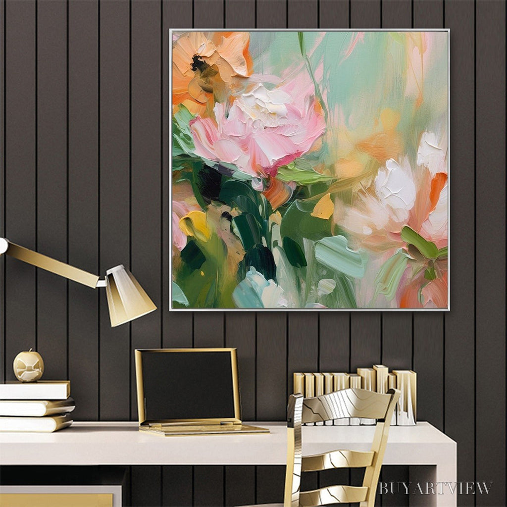 ARTOVITAS Blooming Romance – Impressionistic Floral Oil Painting - image 5
