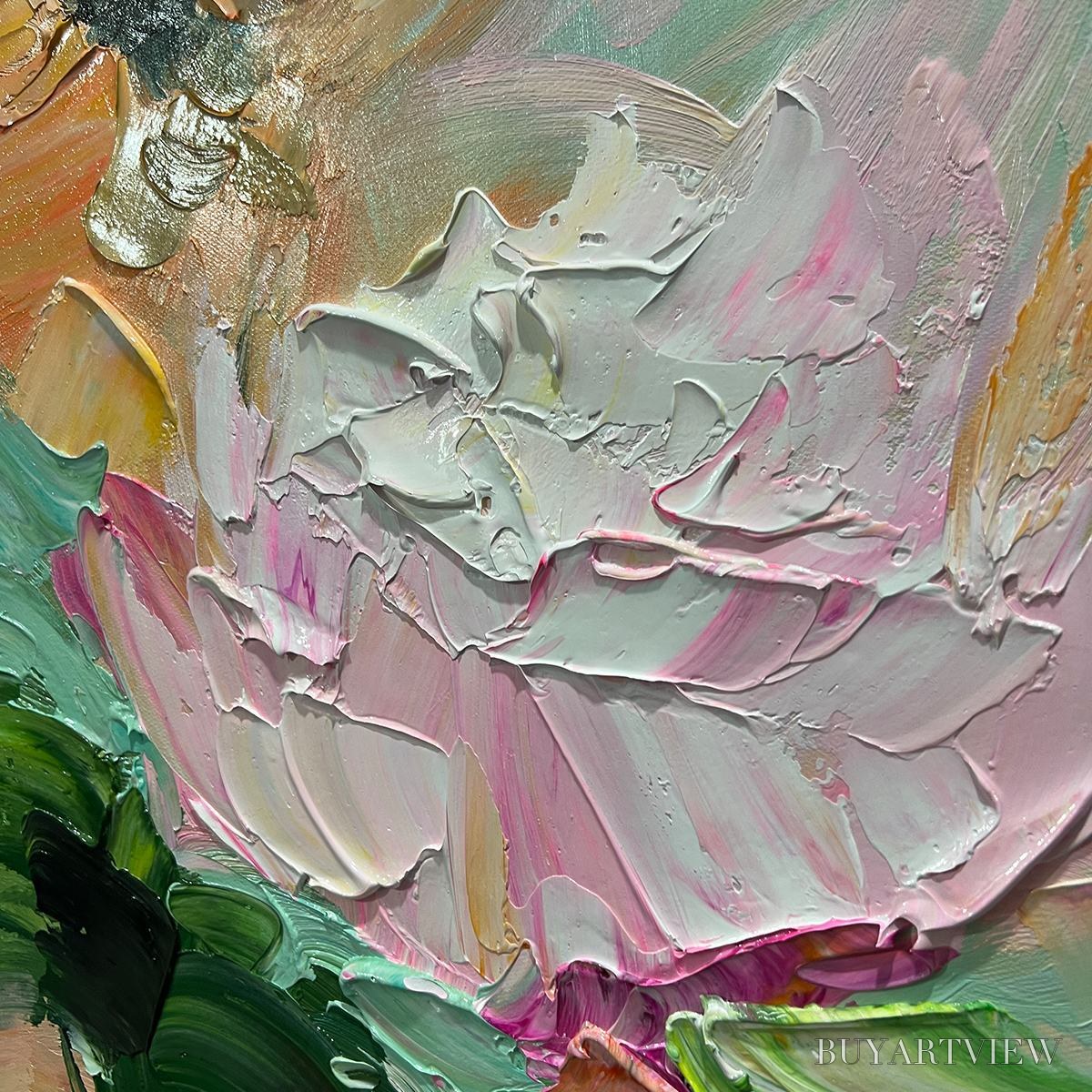ARTOVITAS Blooming Romance – Impressionistic Floral Oil Painting - image 6