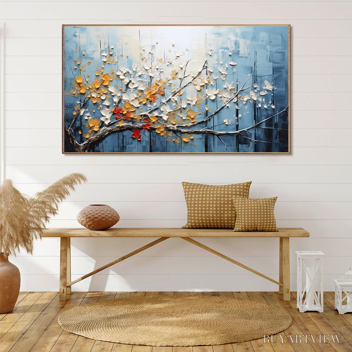 ARTOVITAS Blossoming Branch – Textured Floral Oil Painting - image 4