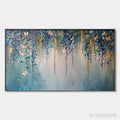 ARTOVITAS Cascade – Panoramic Floral and Butterfly Oil Painting - image 1