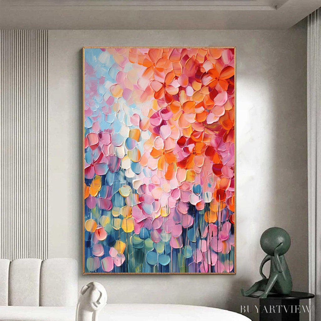 ARTOVITAS Blooming Rhapsody – Textured Impasto Floral Oil Painting - image 2
