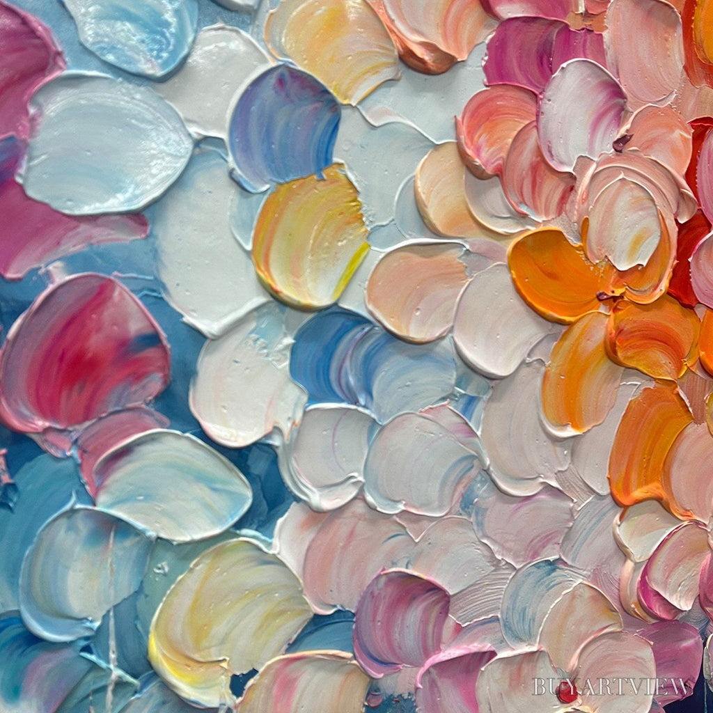 ARTOVITAS Blooming Rhapsody – Textured Impasto Floral Oil Painting - image 3