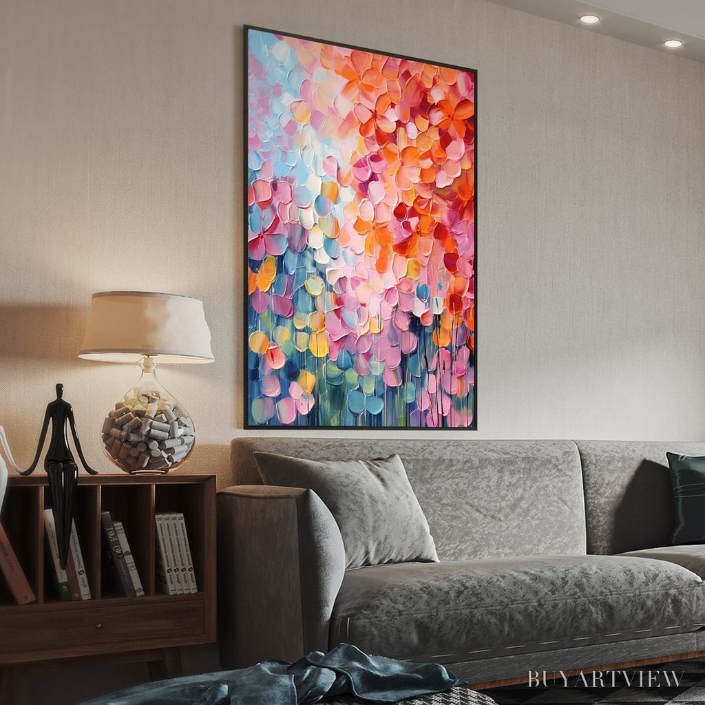 ARTOVITAS Blooming Rhapsody – Textured Impasto Floral Oil Painting - image 4