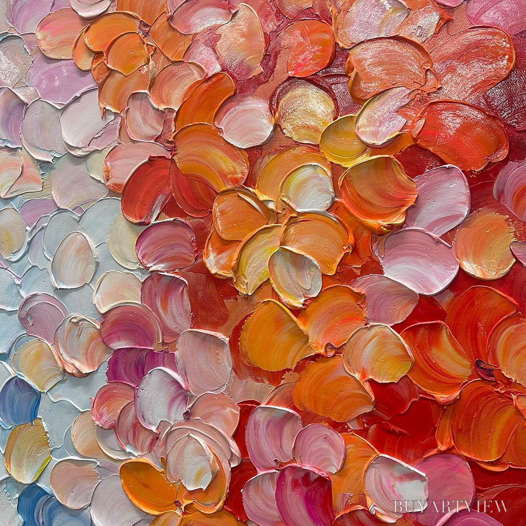 ARTOVITAS Blooming Rhapsody – Textured Impasto Floral Oil Painting - image 6
