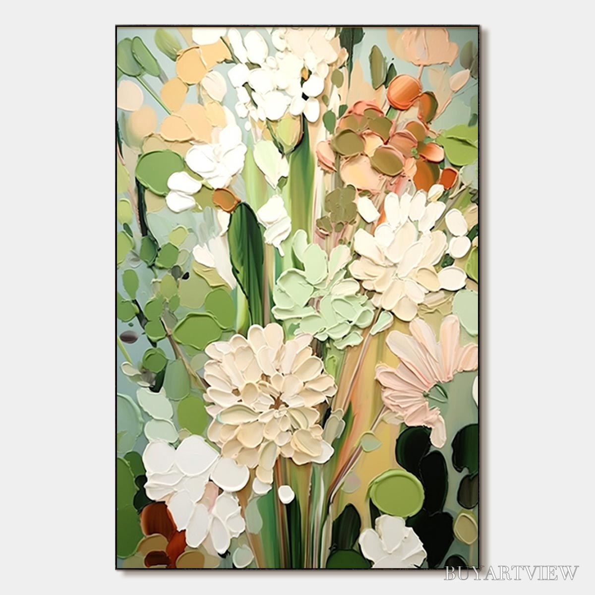 ARTOVITAS Serene Blossoms – Impressionist Floral Oil Painting - image 1