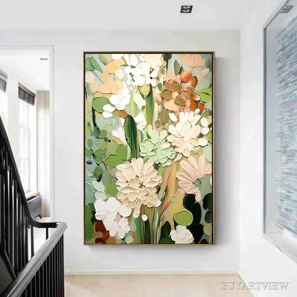 ARTOVITAS Serene Blossoms – Impressionist Floral Oil Painting - image 2