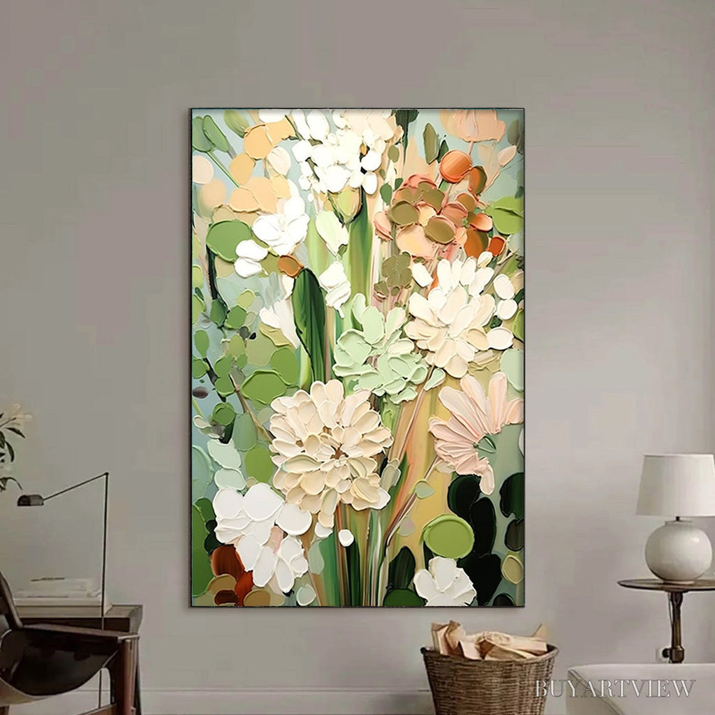 ARTOVITAS Serene Blossoms – Impressionist Floral Oil Painting - image 4