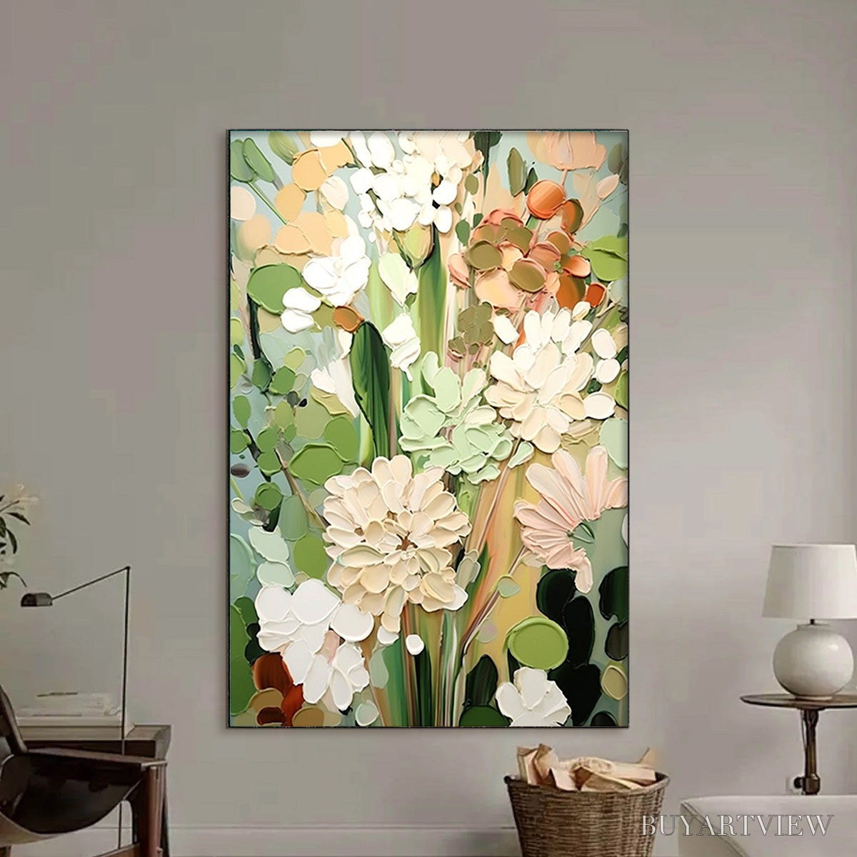 ARTOVITAS Serene Blossoms – Impressionist Floral Oil Painting - image 4