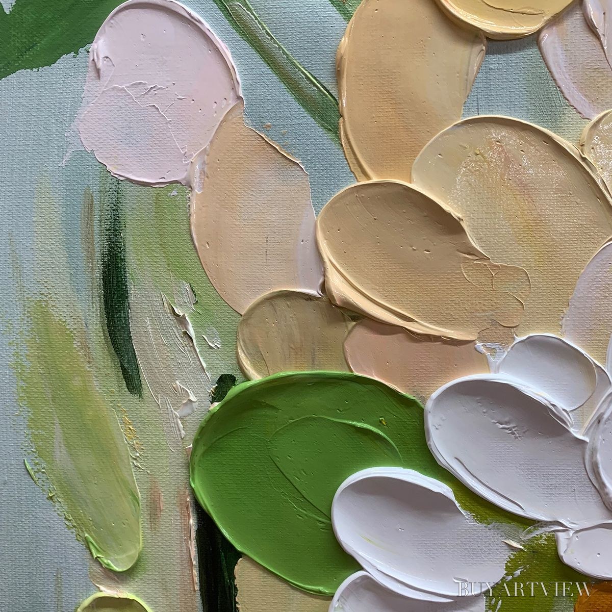 ARTOVITAS Serene Blossoms – Impressionist Floral Oil Painting - image 5