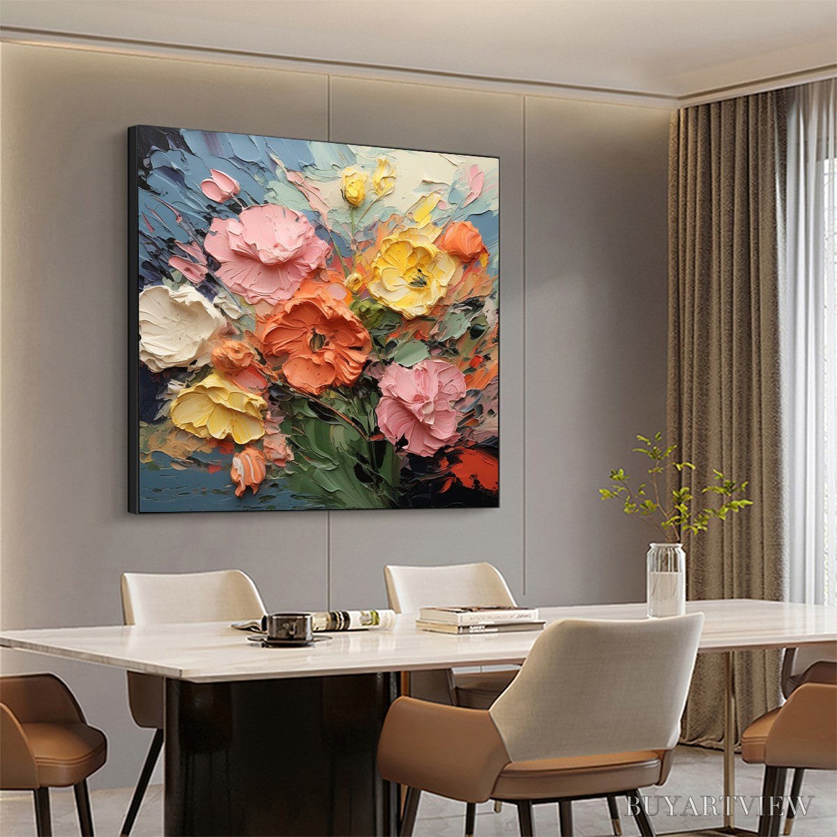 ARTOVITAS Blooming Bouquet – Textured Floral Oil Painting - image 4