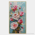 ARTOVITAS Blushing Bouquet – Textured Floral Impasto Oil Painting - image 1