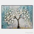ARTOVITAS Blossom Dream – White Floral Impasto Oil Painting - image 1