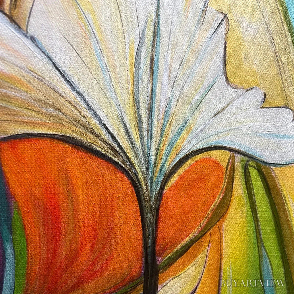 ARTOVITAS Botanical Symphony – Modern Abstract Floral Oil Painting - image 6