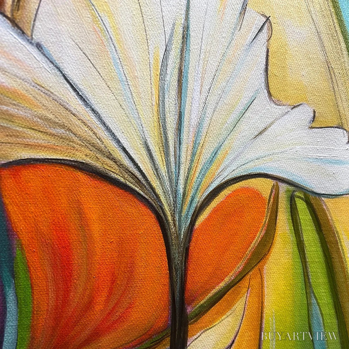 ARTOVITAS Botanical Symphony – Modern Abstract Floral Oil Painting - image 6