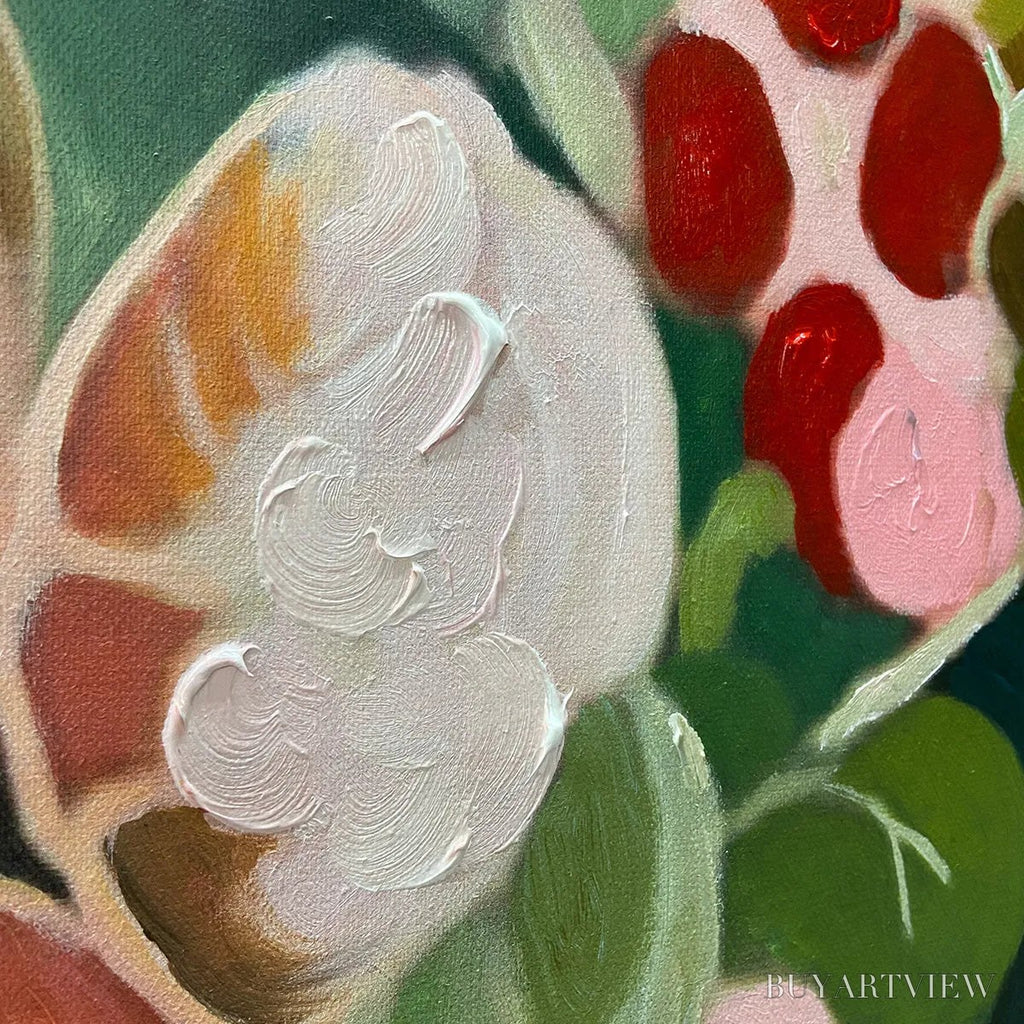 ARTOVITAS Secret Garden – Vertical Floral Painting in Vibrant Colors - image 5