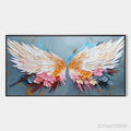 ARTOVITAS Floral Flight – Textured Floral Wings Oil Painting on Canvas - image 1