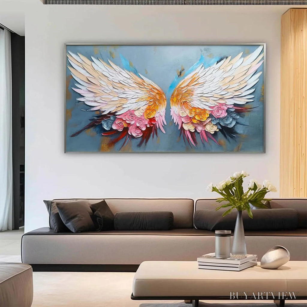 ARTOVITAS Floral Flight – Textured Floral Wings Oil Painting on Canvas - image 2