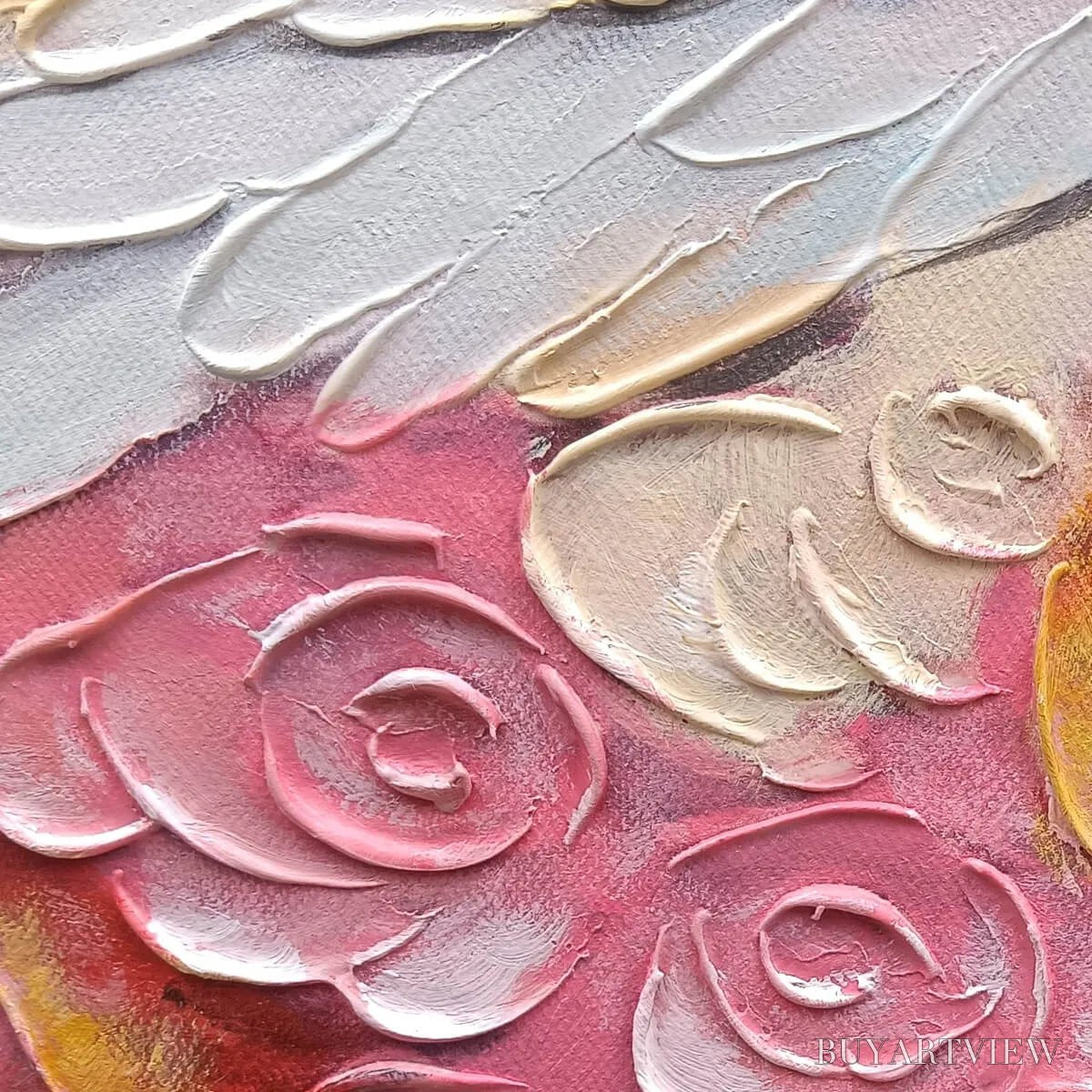 ARTOVITAS Floral Flight – Textured Floral Wings Oil Painting on Canvas - image 3