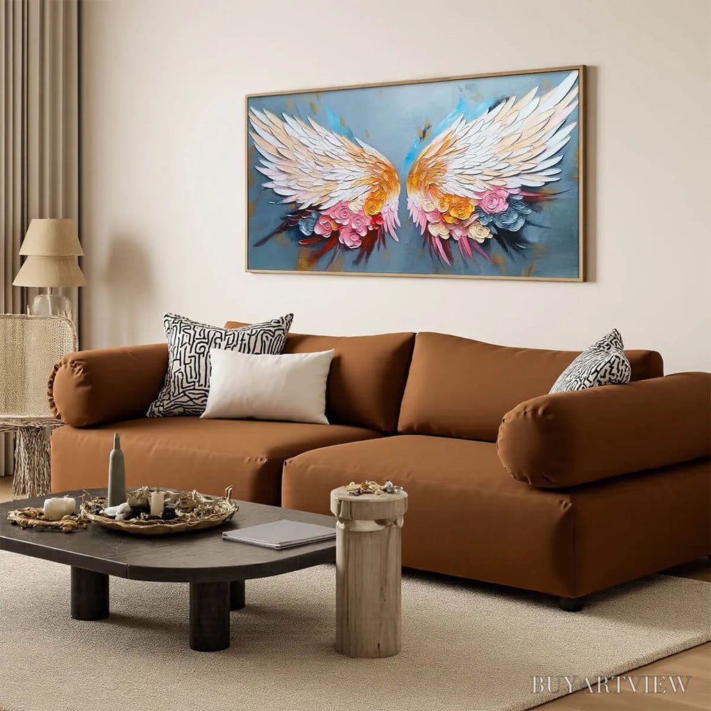 ARTOVITAS Floral Flight – Textured Floral Wings Oil Painting on Canvas - image 4