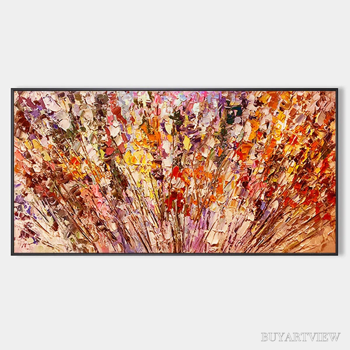 ARTOVITAS Autumn Harvest – Impasto Floral Oil Painting in Warm Autumn Hues - image 1