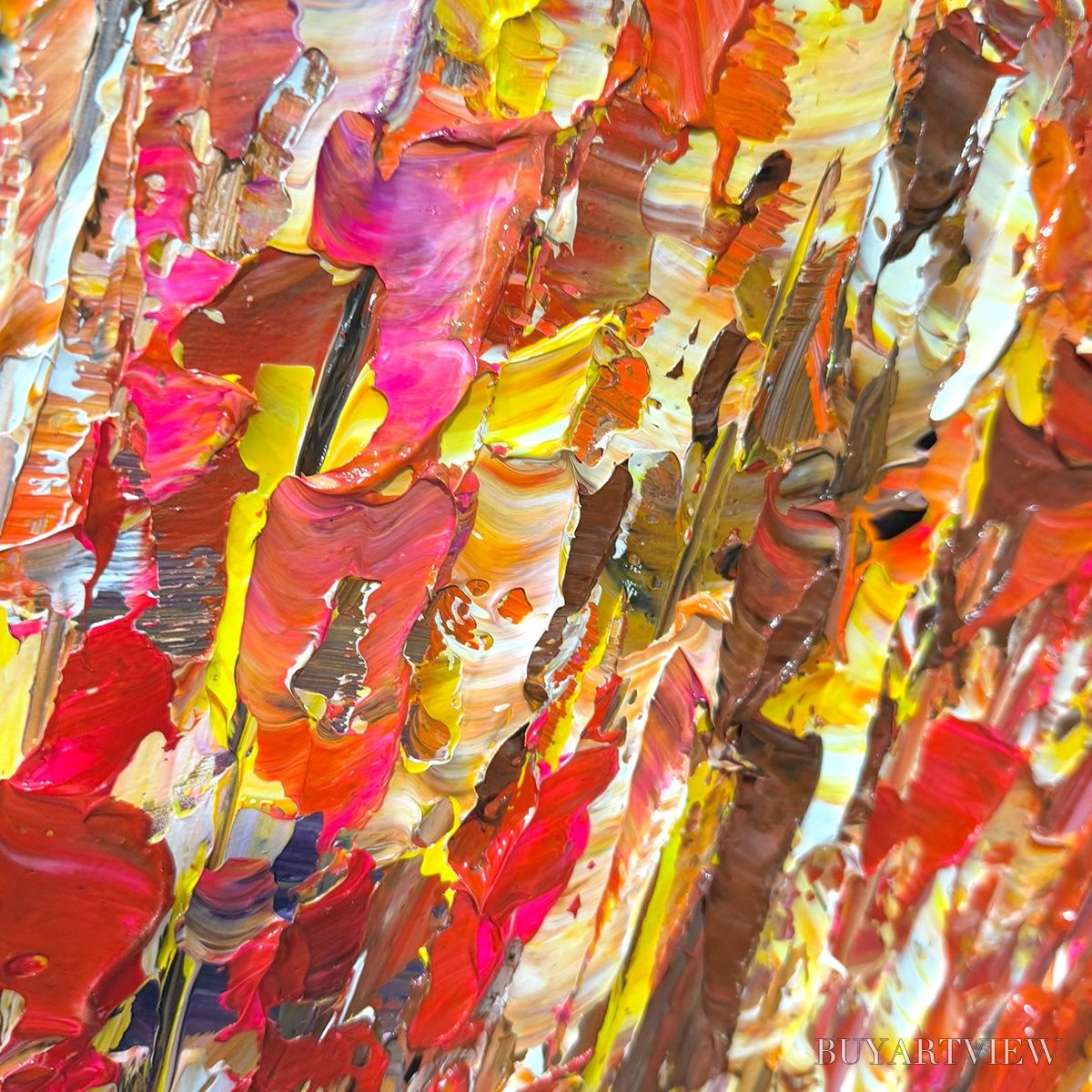 ARTOVITAS Autumn Harvest – Impasto Floral Oil Painting in Warm Autumn Hues - image 3