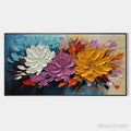 ARTOVITAS Autumn Bouquet – Textured Floral Painting, Impasto Flowers, Colorful, Living Room, Dining Room - image 1