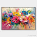 ARTOVITAS Vibrant Bloom – Impasto Floral Oil Painting in Vibrant Multicolor - image 1