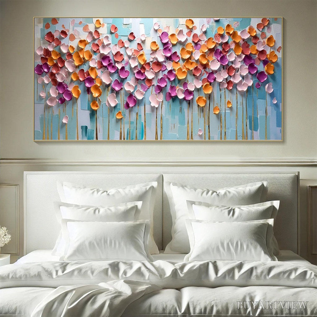 ARTOVITAS Colorful Petals Oil Painting - Abstract Floral - image 2