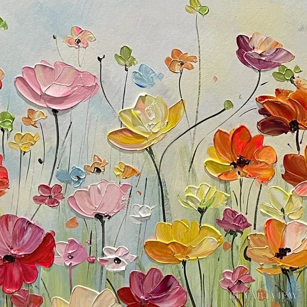 ARTOVITAS Colorful Floral Oil Painting - Blooming Garden Art - image 3