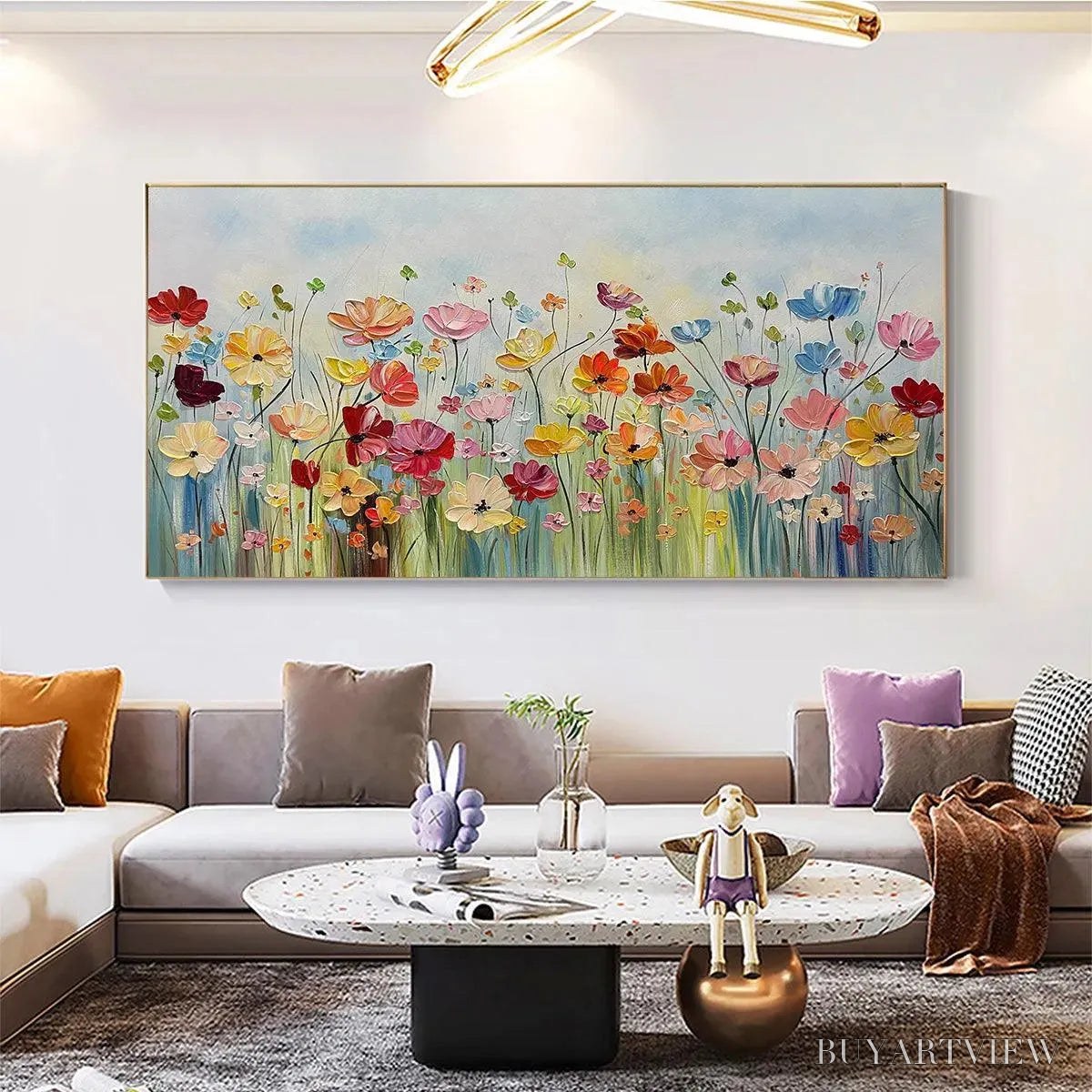 ARTOVITAS Colorful Floral Oil Painting - Blooming Garden Art - image 4
