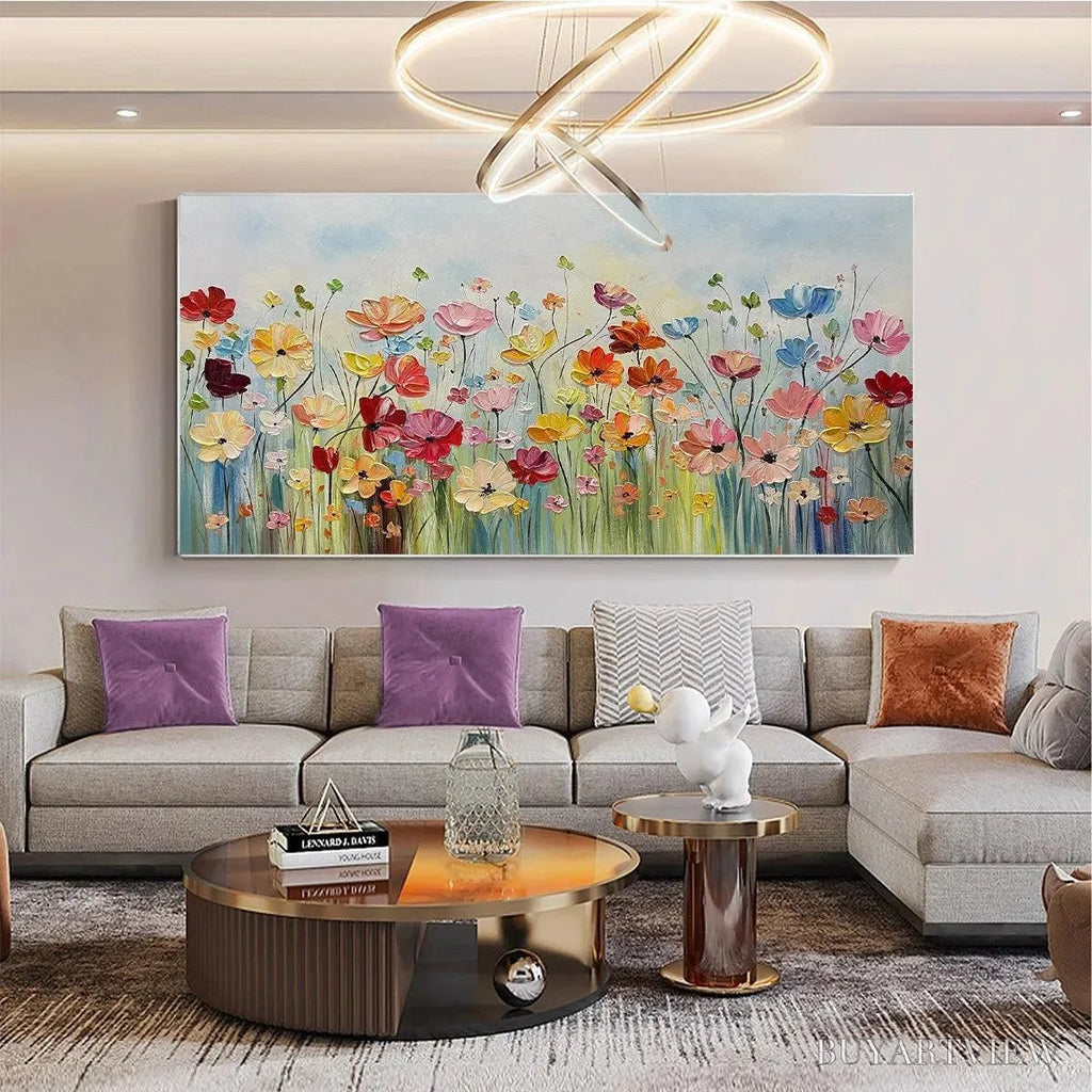 ARTOVITAS Colorful Floral Oil Painting - Blooming Garden Art - image 5