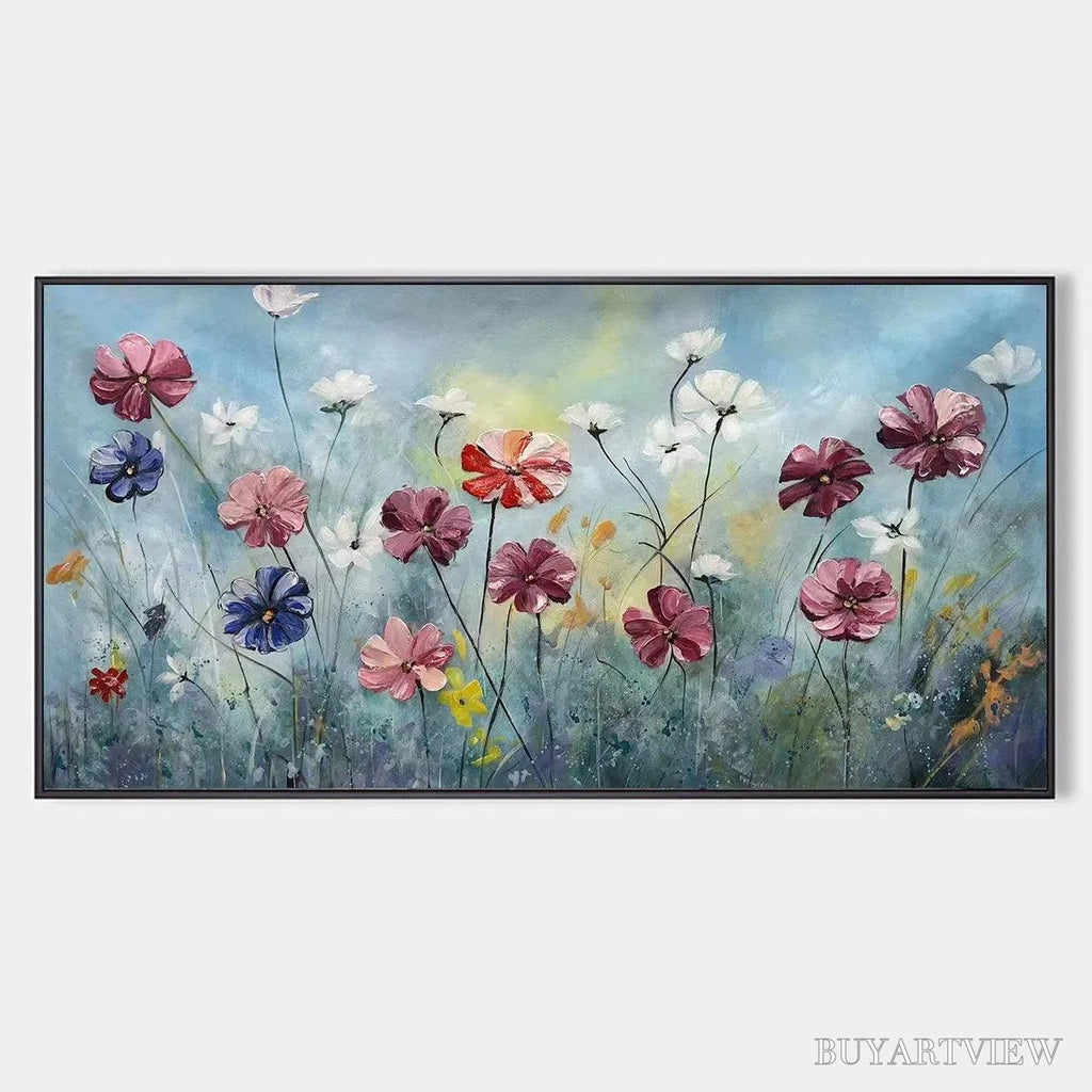 ARTOVITAS Colorful Floral Oil Painting - Vibrant Garden Art - image 1
