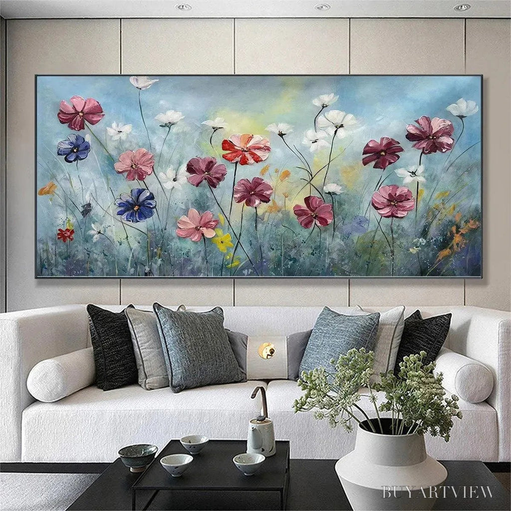 ARTOVITAS Colorful Floral Oil Painting - Vibrant Garden Art - image 2