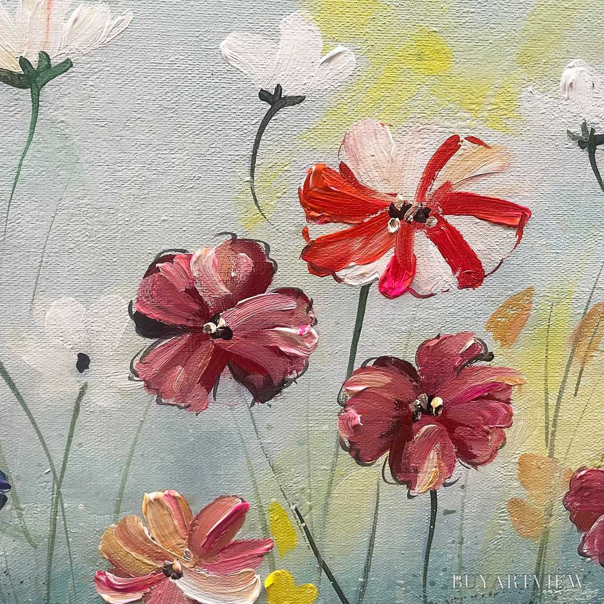 ARTOVITAS Colorful Floral Oil Painting - Vibrant Garden Art - image 3