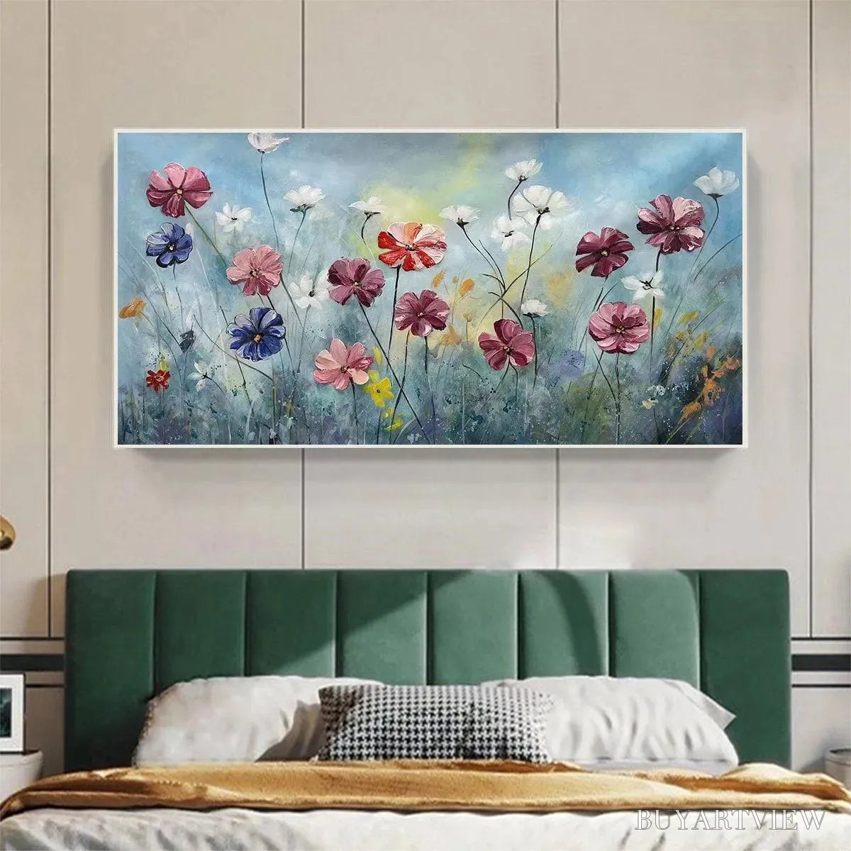 ARTOVITAS Colorful Floral Oil Painting - Vibrant Garden Art - image 4